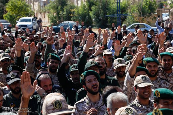 تشییع پیکر شهید گمنام در ستاد یگان صابرین سپاه 6