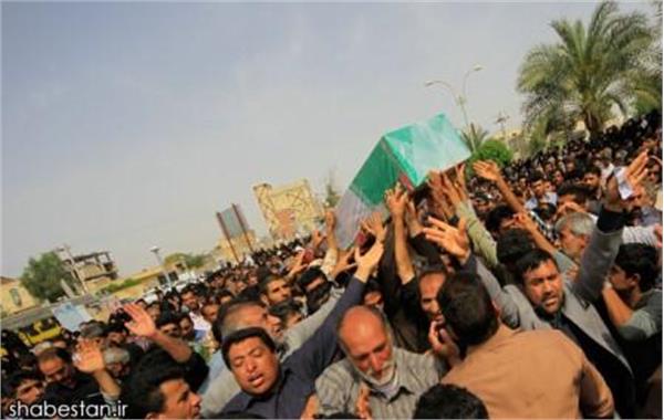 تشییع و خاکسپاری شهدای گمنام در دانشگاه جیرفت