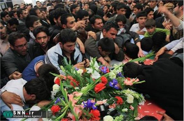 تشییع و خاکسپاری دو شهید گمنام در خوی