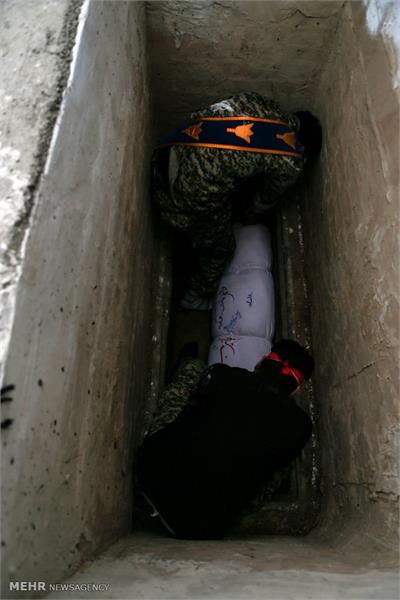 تشیع دو شهید گمنام سال های دفاع مقدس در شریفیه قزوین 2