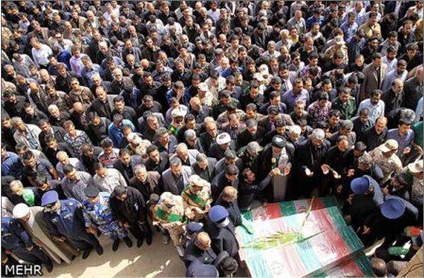 تشییع و خاکسپاری شهدای گمنام در دانشگاه گلستان