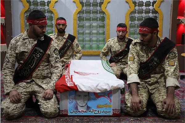 وداع با پیکر مطهر شهید مدافع امنیت سید روح اله عجمیان