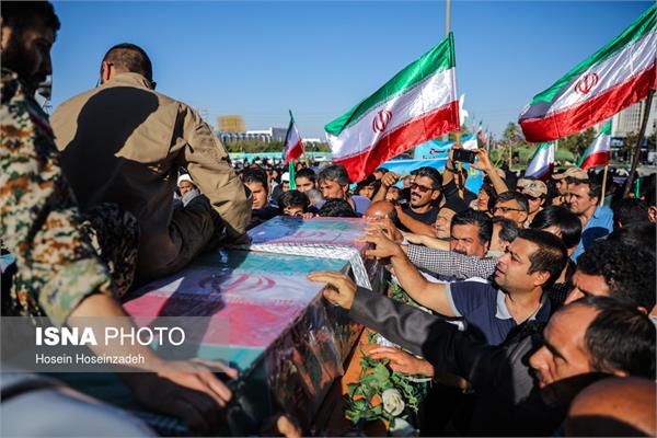 تشییع پیکر مطهر دو شهید گمنام در شاندیز 1