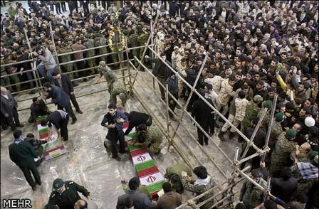 تشییع شهدای گمنام در قائم شهر