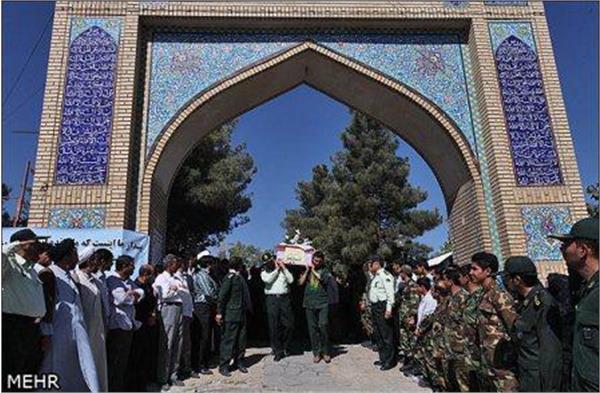 تشییع و خاکسپاری شهدای گمنام در شهر طرقبه استان خراسان رضوی