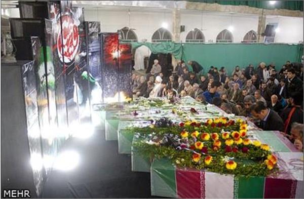 تشییع شهدای گمنام در قائم شهر