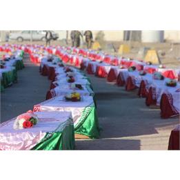 ورود پیکرهای مطهر 46 شهید دوران دفاع مقدس از مرز مهران