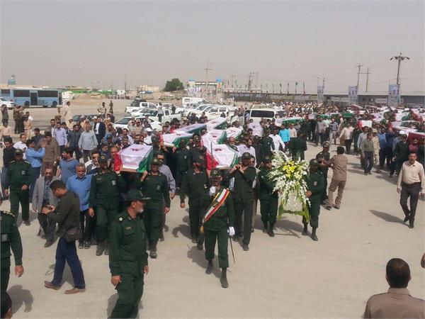 ورود پیکر مطهر ۵۵ شهید دفاع مقدس - شلمچه 46