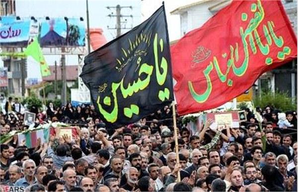 تشییع و خاکسپاری دو شهید گمنام در چابکسر