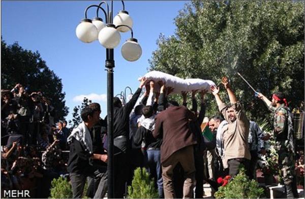 تشییع شهید گمنام در همدان