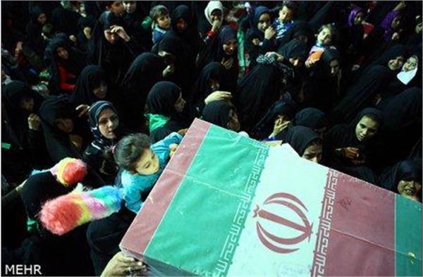 تشییع و خاکسپاری شهدای گمنام در اردکان یزد