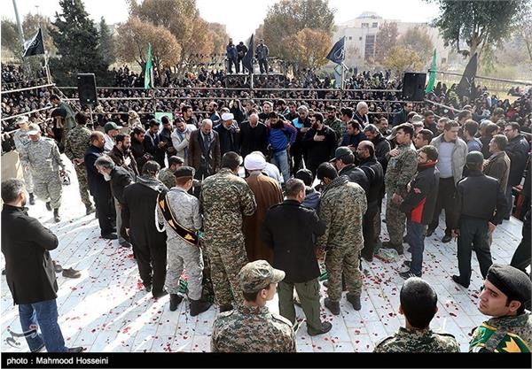 تشییع و تدفین پیکر دو شهید گمنام در شهرک مشیریه 4