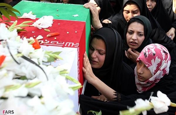 تشییع و خاکسپاری شهدای گمنام شهرک شهید شجاعی تهران_12/7/89