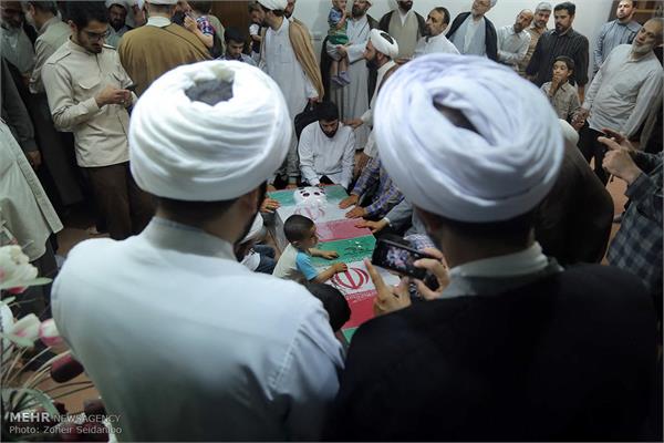 مراسم وداع با پیکر روحانی شهید محمد شیخ شعاعی 19