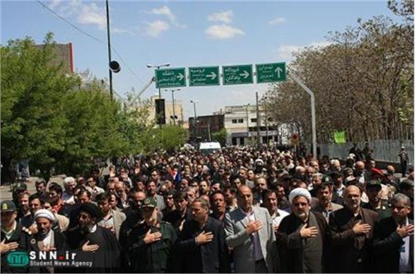 تشییع و خاکسپاری دو شهید گمنام در خوی