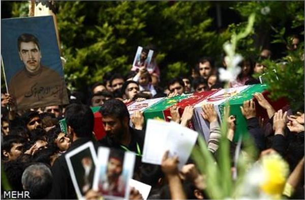 تشییع شهدای گمنام در خزانه بخارایی تهران