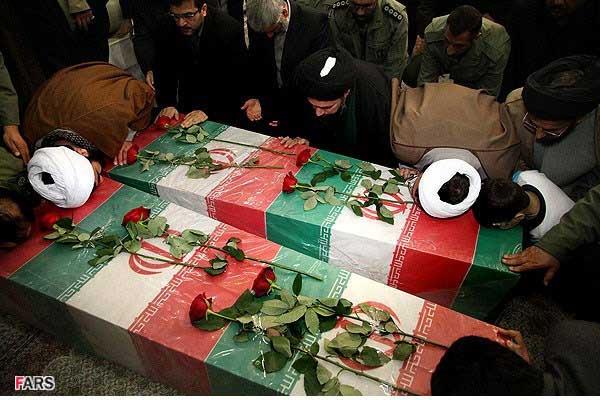 تشییع پیکر پاک شهدای گمنام دفاع مقدس در گلبهار مشهد