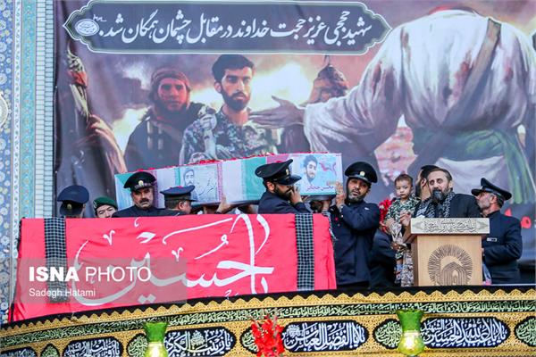 مراسم وداع با پیکر مطهر شهید محسن حججی - حرم مطهر رضوی 12