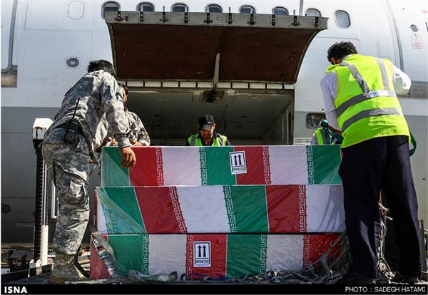 ورود پیکر مطهر 10تن از شهدای خط شکن به خراسان رضوی 1