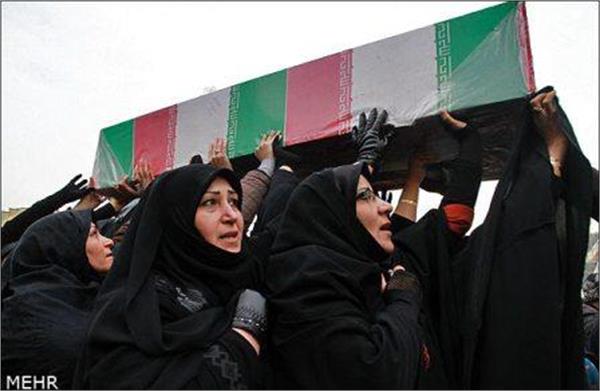 تشییع 5 شهید گمنام در میدان امام حسین(ع)