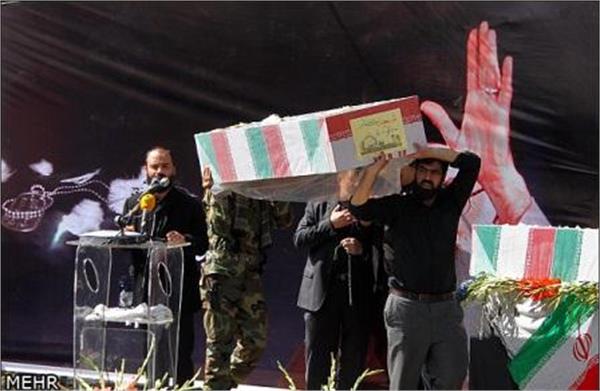 تشییع و خاکسپاری دو شهید گمنام در بوستان پرواز تهران