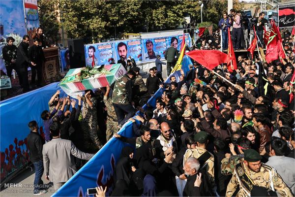 مراسم تشییع دو شهید گمنام در دانشگاه مالک اشتر 16