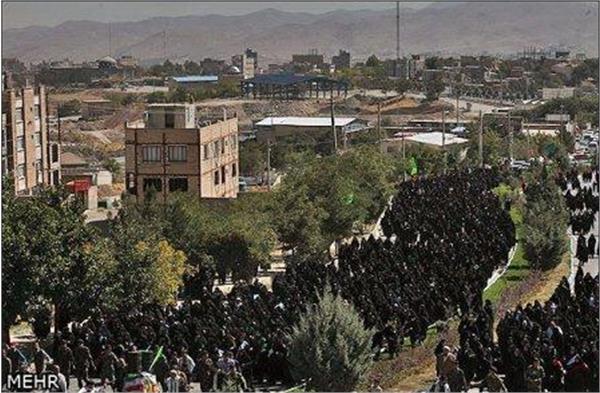 تشییع و خاکسپاری شهدای گمنام در شهر طرقبه استان خراسان رضوی