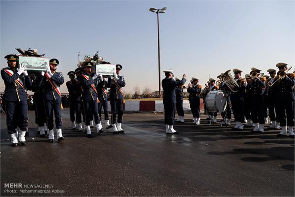 مراسم تشییع پیکر ۲ شهید گمنام در پایگاه هوایی شهید لشگری 1