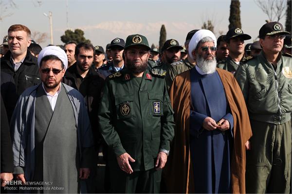 مراسم تشییع پیکر ۲ شهید گمنام در پایگاه هوایی شهید لشگری 6