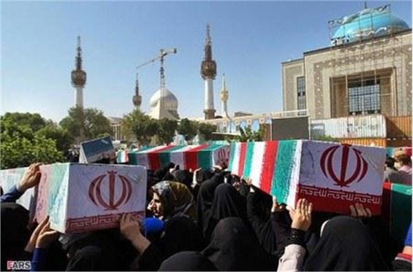 تشییع 96شهید دوران دفاع مقدس در مرقد امام خمینی(ره)