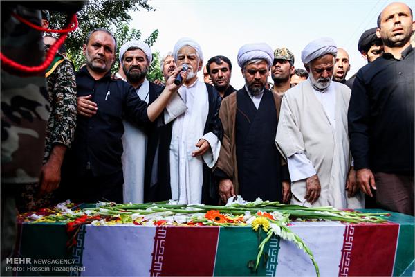 تشییع دو شهید گمنام در بوستان زمزم تهران 1