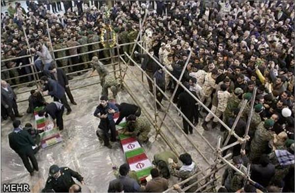 تشییع شهدای گمنام در قائم شهر