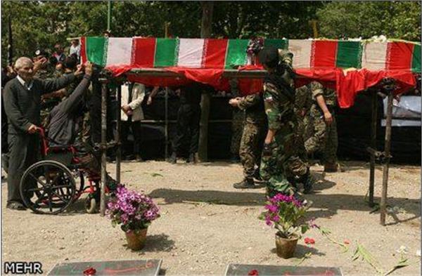 تشییع و خاکسپاری شهدای گمنام در شهرک کیانشهر تهران