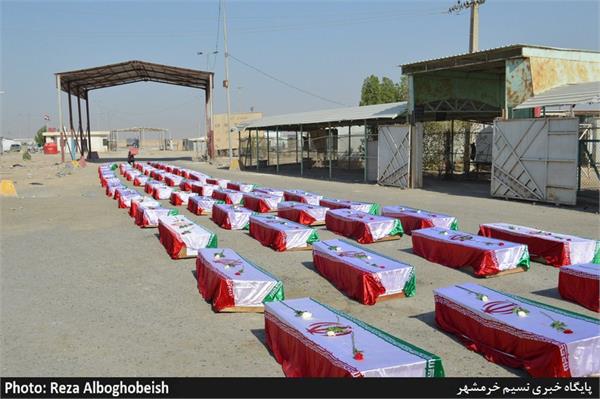 ورود 76 شهید نازه تفحص شده به کشور از طریق مرز شلمچه 22