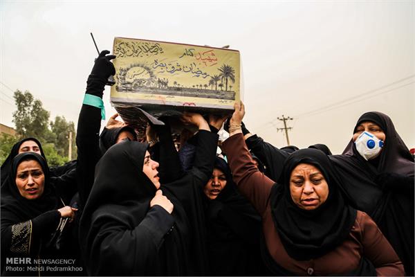 مراسم تشییع و تدفین دو شهید گمنام در دانشگاه پیام نور مرکز اهواز 5