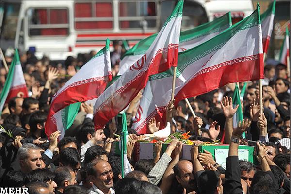 تشییع و خاکسپاری شهدای گمنام بوستان نهج البلاغه تهران-12/7/89