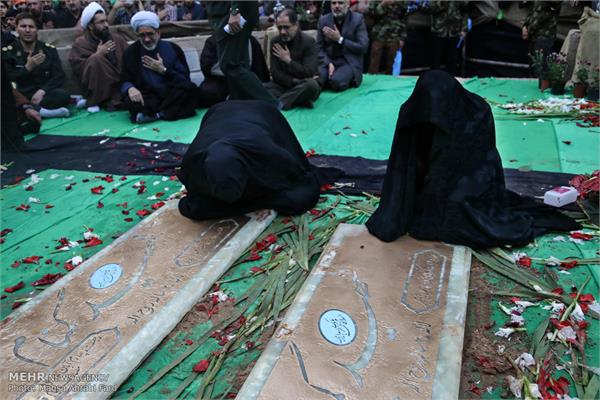 مراسم تشییع دو شهید گمنام در دانشگاه مالک اشتر 35