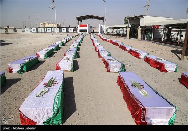 مراسم استقبال از ۷۸ شهید دوران دفاع مقدس در مرز شلمچه 13