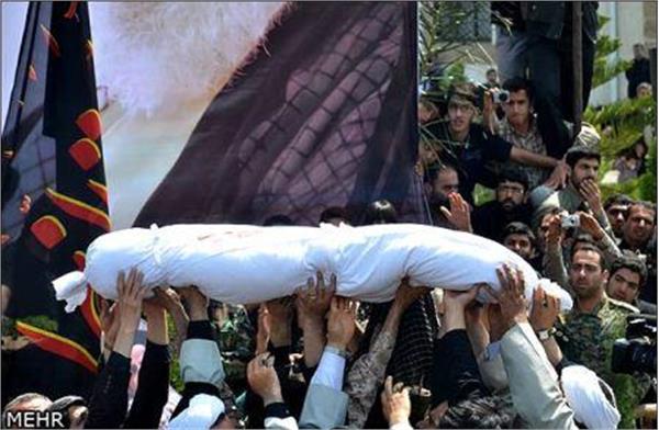 تشییع و خاکسپاری شهدای گمنام در دانشگاه آزاد بابل