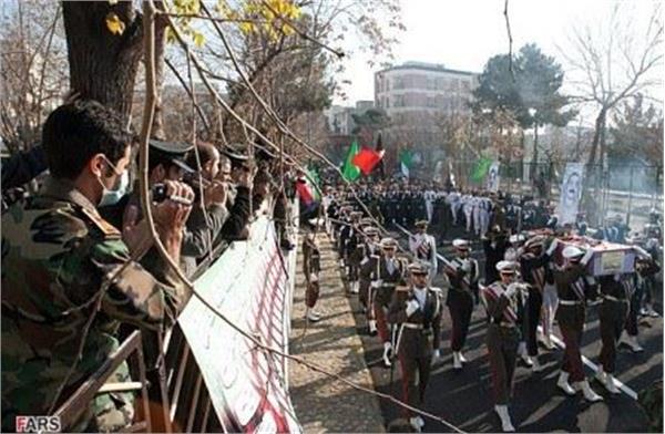 تشییع شهید گمنام در دانشگاه علوم پزشکی ارتش