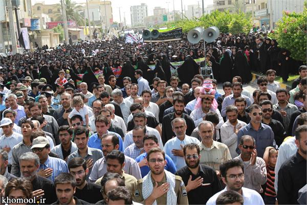 تشییع و خاکسپاری شهدای گمنام دانشگاه خلیج فارس بوشهر-27/2/89