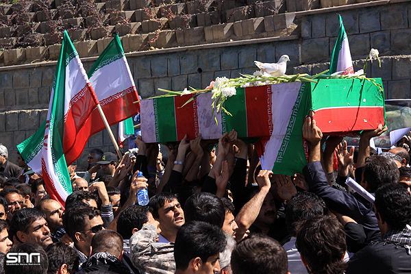 تشییع و خاکسپاری شهدای گمنام بوستان نهج البلاغه تهران-12/7/89