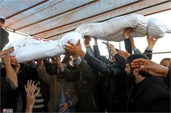 تشییع شهدای گمنام در ستاد نیروی هوایی سپاه