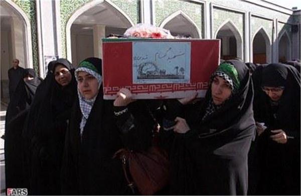 تشییع و خاکسپاری دوشهید گمنام در سازمان جغرافیایی