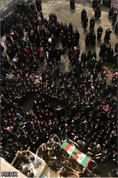 تشییع و خاکسپاری شهدای گمنام در شهرک کیانشهر تهران