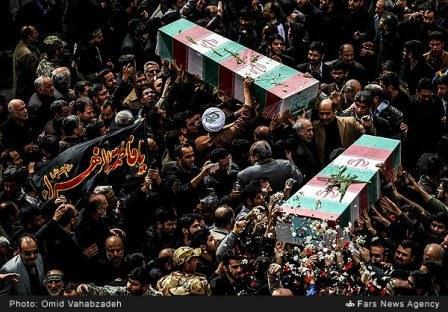 تشییع پیکر 3 شهید گمنام در تهران