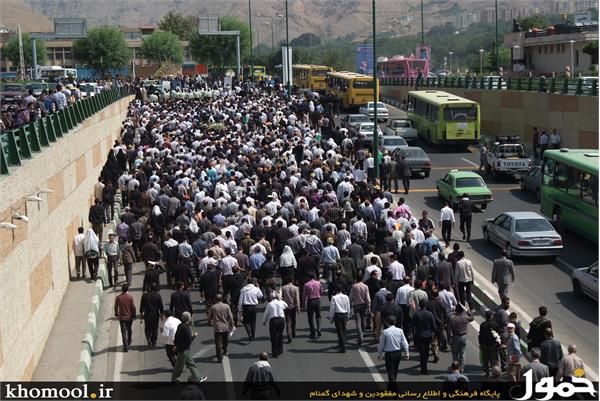 تشییع و خاکسپاری 2شهید گمنام در دانشگاه علامه طباطبایی
