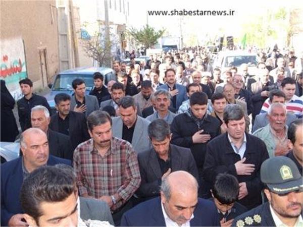 تشییع و خاکسپاری3شهید گمنام در شبستر