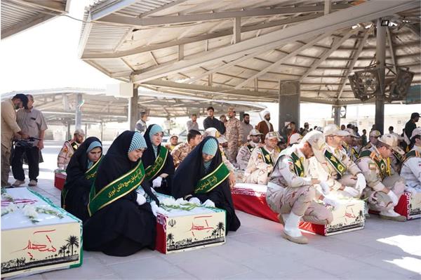 آئین استقبال از پیکرهای مطهر 35 شهید تازه تفحص شده در پایانه مرزی شهید سلیمانی مرز مهران - 5 مهر ماه 1403 16