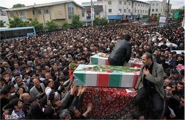 تشییع و خاکسپاری شهدای گمنام در دانشگاه آزاد بابل